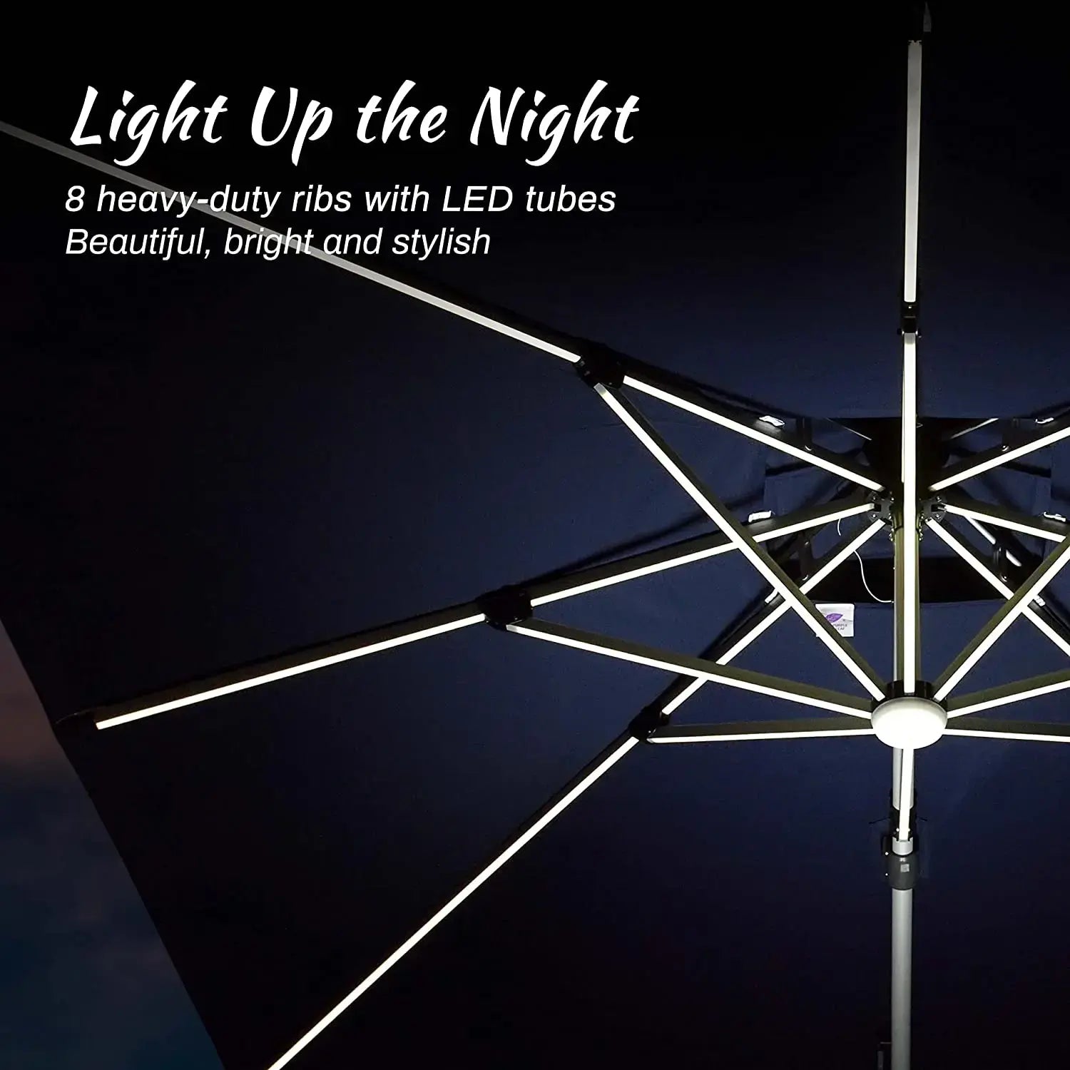 SolarShine™ Solar Powered LED Parasol