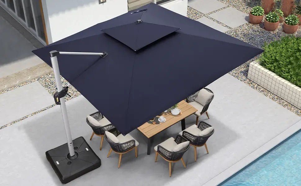 SolarShine™ Solar Powered LED Parasol