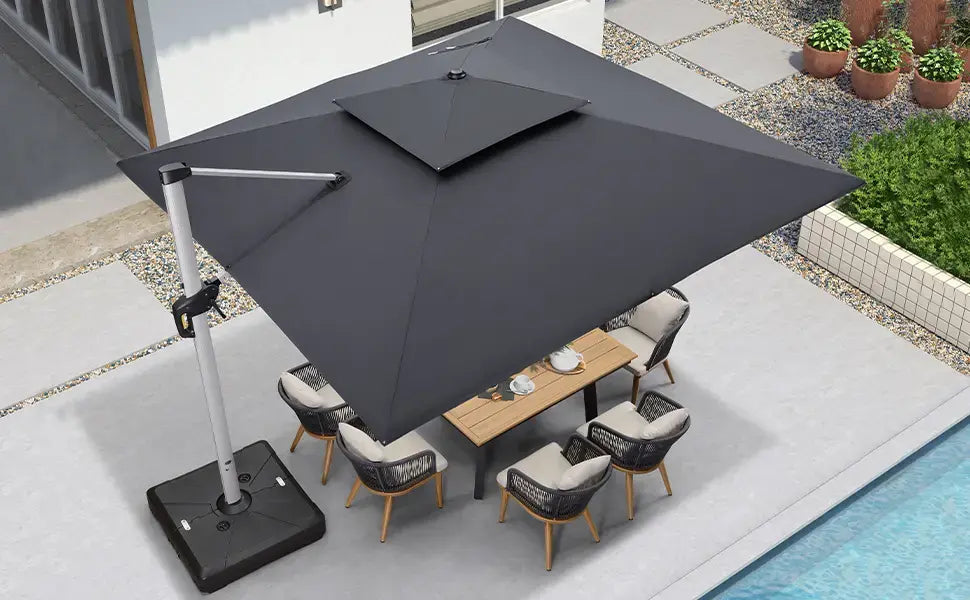 SolarShine™ Solar Powered LED Parasol