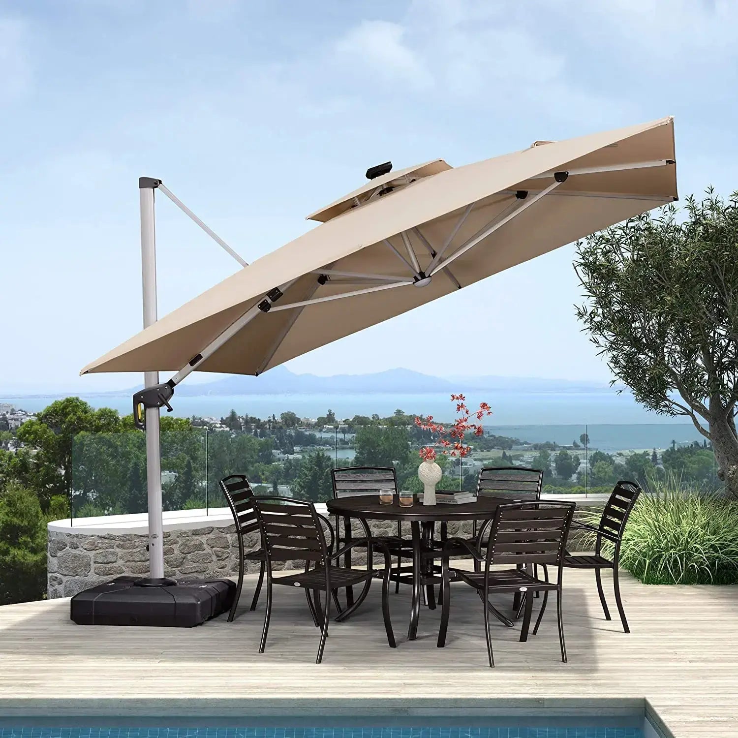 SolarShine™ Solar Powered LED Parasol