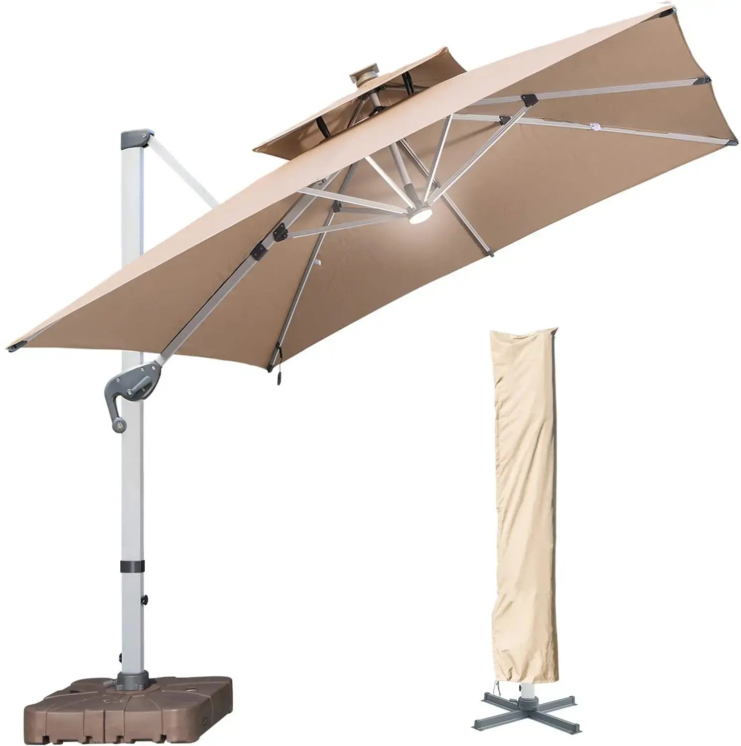 SolarShine™ Solar Powered LED Parasol