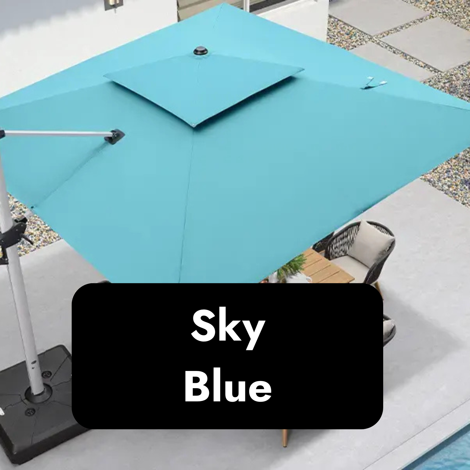 SunLite™ Solar Powered LED Parasol